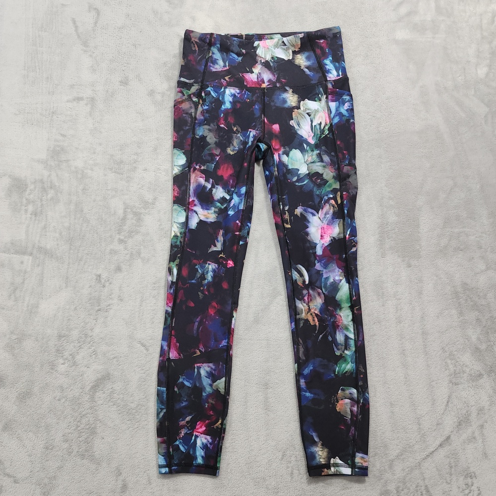 RBX Leggings Womens S Multicolor Floral Ankle Yoga Gym Running Workout Stretch
